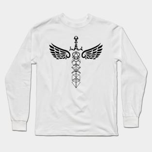 Dungeon Armory Winged Dice Sword Tabletop RPG Long Sleeve T-Shirt